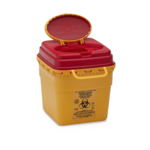 Sharps Disposal Container 3L – Biohazard Needle & Syringe Waste Bin