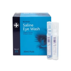 Reliwash Saline Eye Wash 0.9% Sodium Chloride – 20ml Pods (Box of 25)