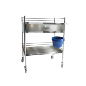Medical Stainless Steel Trolley with 1 Drawer