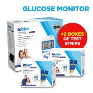 Trister Gluco Meter + 2 Box Of 50’S Strip – Ts-2Strp